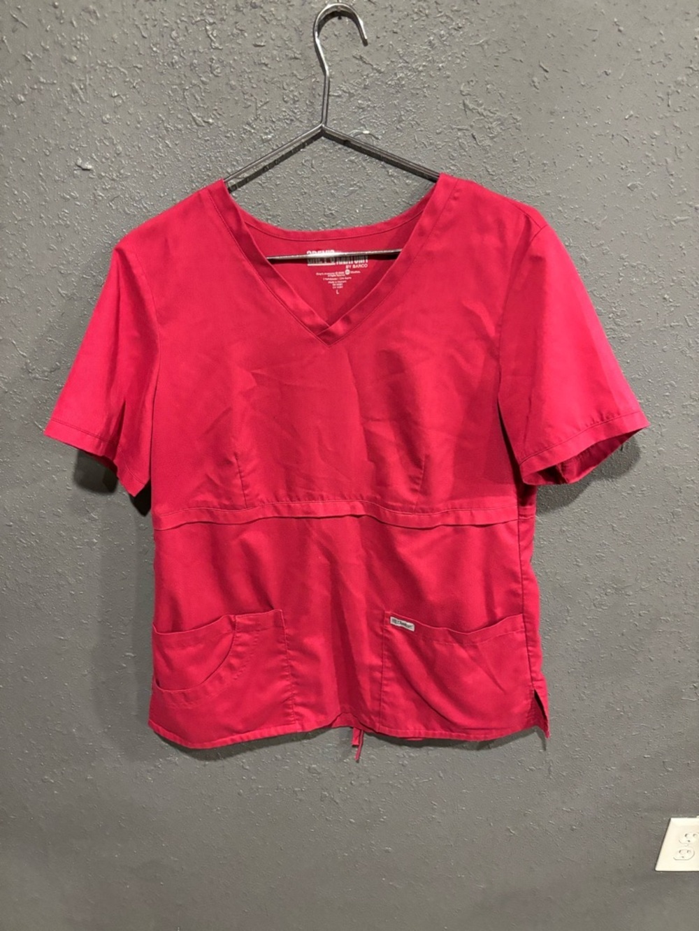 Grey's Anatomy Women's V-Neck Scrub Top - Bright Pink
